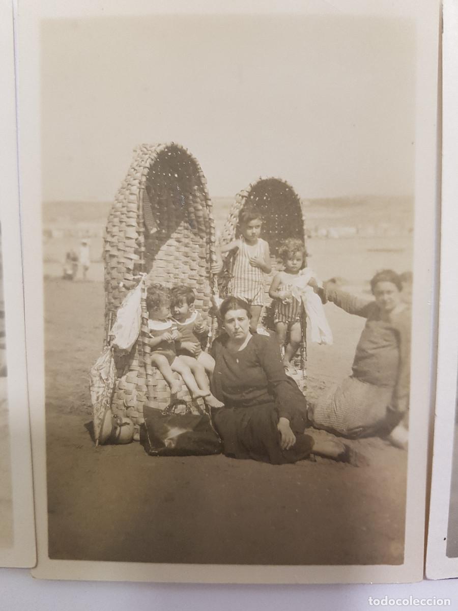 Fotograf&iacute;a antigua: LOTE 9 FOTOS VERANEO EN FAMILIA PLAYA SAN SEBASTIAN AGOSTO 1932. Medidas 8 x 5,5 cm