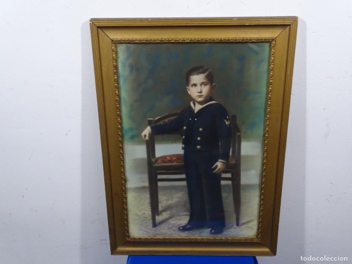 Antique Photography: ANTIGUA FOTOGRAFIA DE NI&Ntilde;O. STUDIO NIZA. MARCO DE EPOCA.