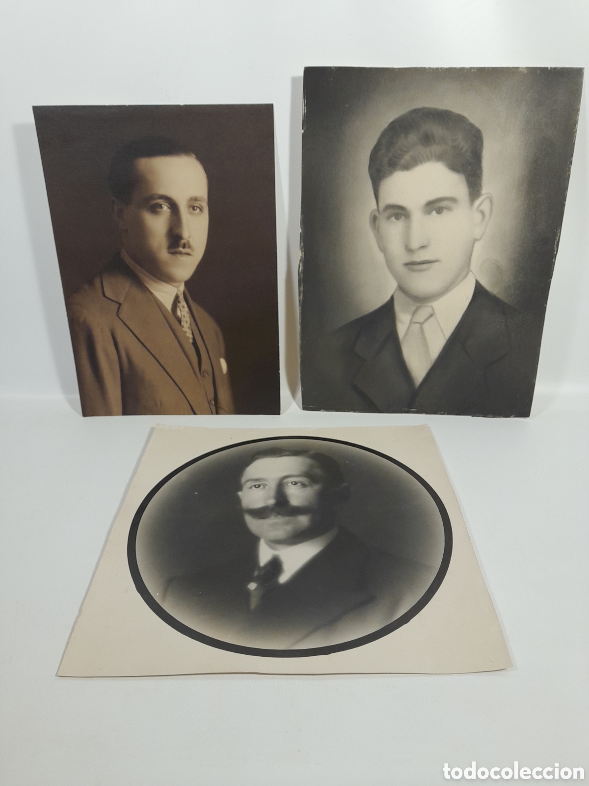 Fotograf&iacute;a antigua: LOTE FOTOGRAFIAS HOMBRES, HOMBRES CON BIGOTES