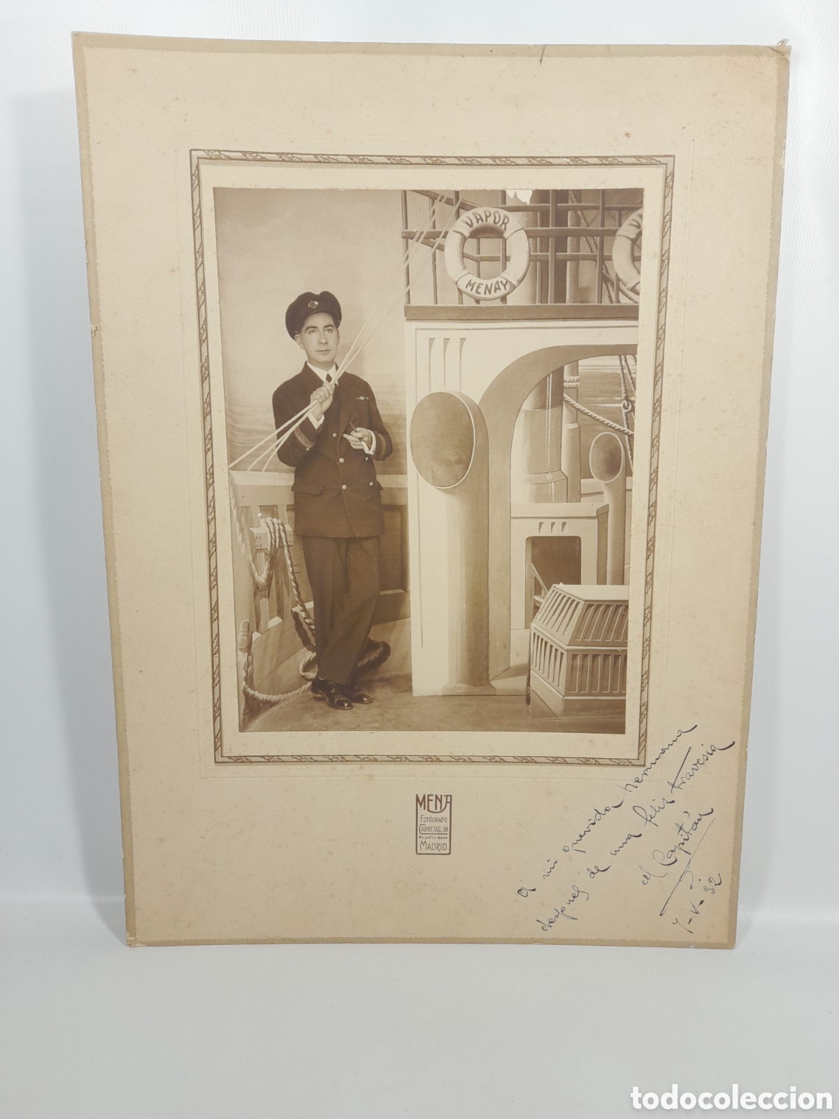 Fotograf&iacute;a antigua: FOTOGRAFIA CAPITAN DE BARCO, MARINERO