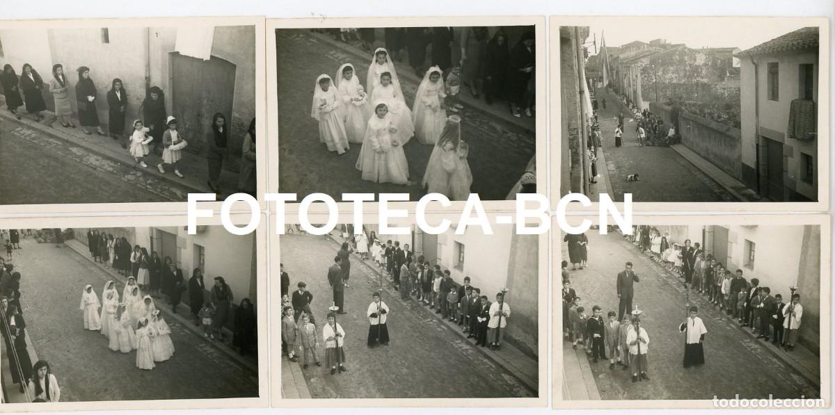 Alte Fotografie: LOTE 10 FOTOS ORIGINALES LA JONQUERA FIESTA DEL CORPUS A&Ntilde;O 1956