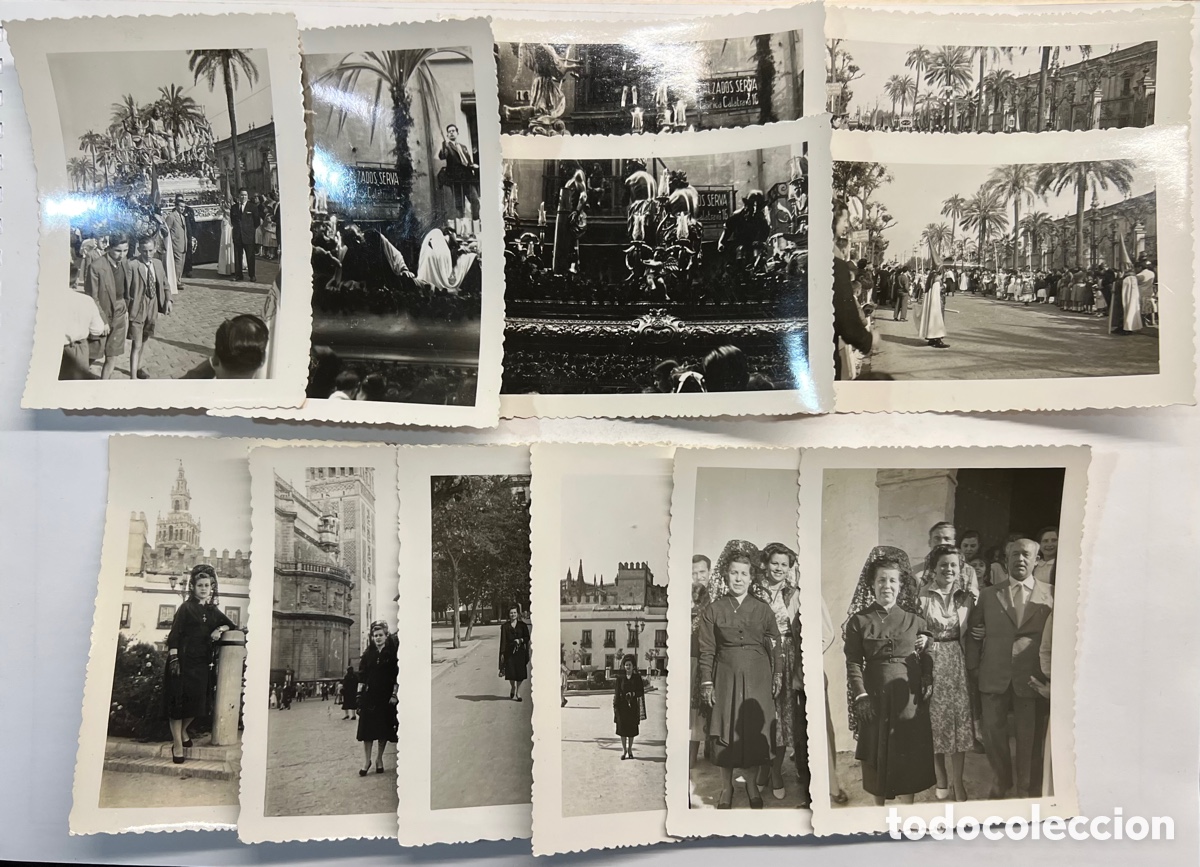 Fotograf&iacute;a antigua: SEMANA SANTA SEVILLA (12) Una explosi&oacute;n de fervor y Fe Ntro Padre Jes&uacute;s atado a la Columna (h.1950?)