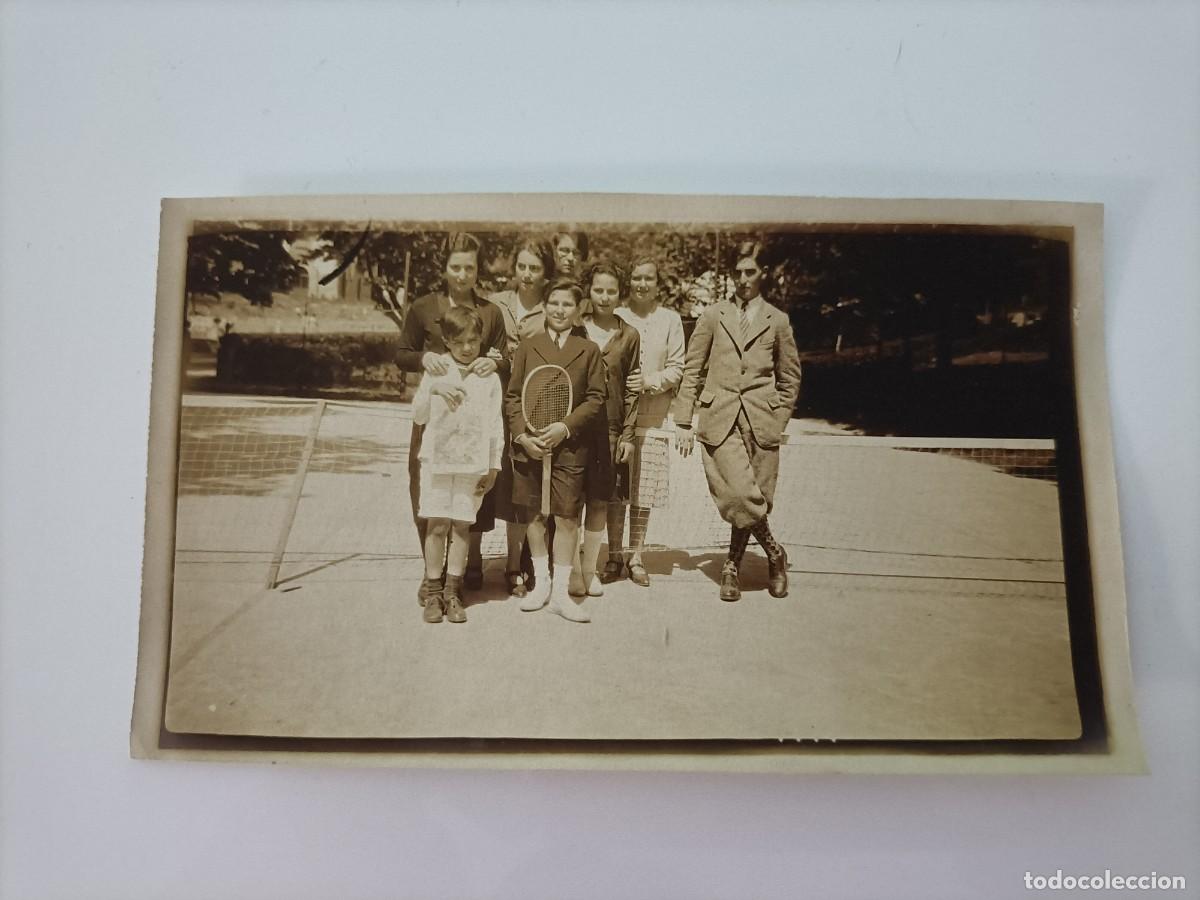 Photographie ancienne: FOTOGRAFIA FAMILIA MARQUESES DE AULENCIA JUGANDO AL TENIS, MIDE 11 X 6,5 CMS. A&Ntilde;O 1920 APROX.