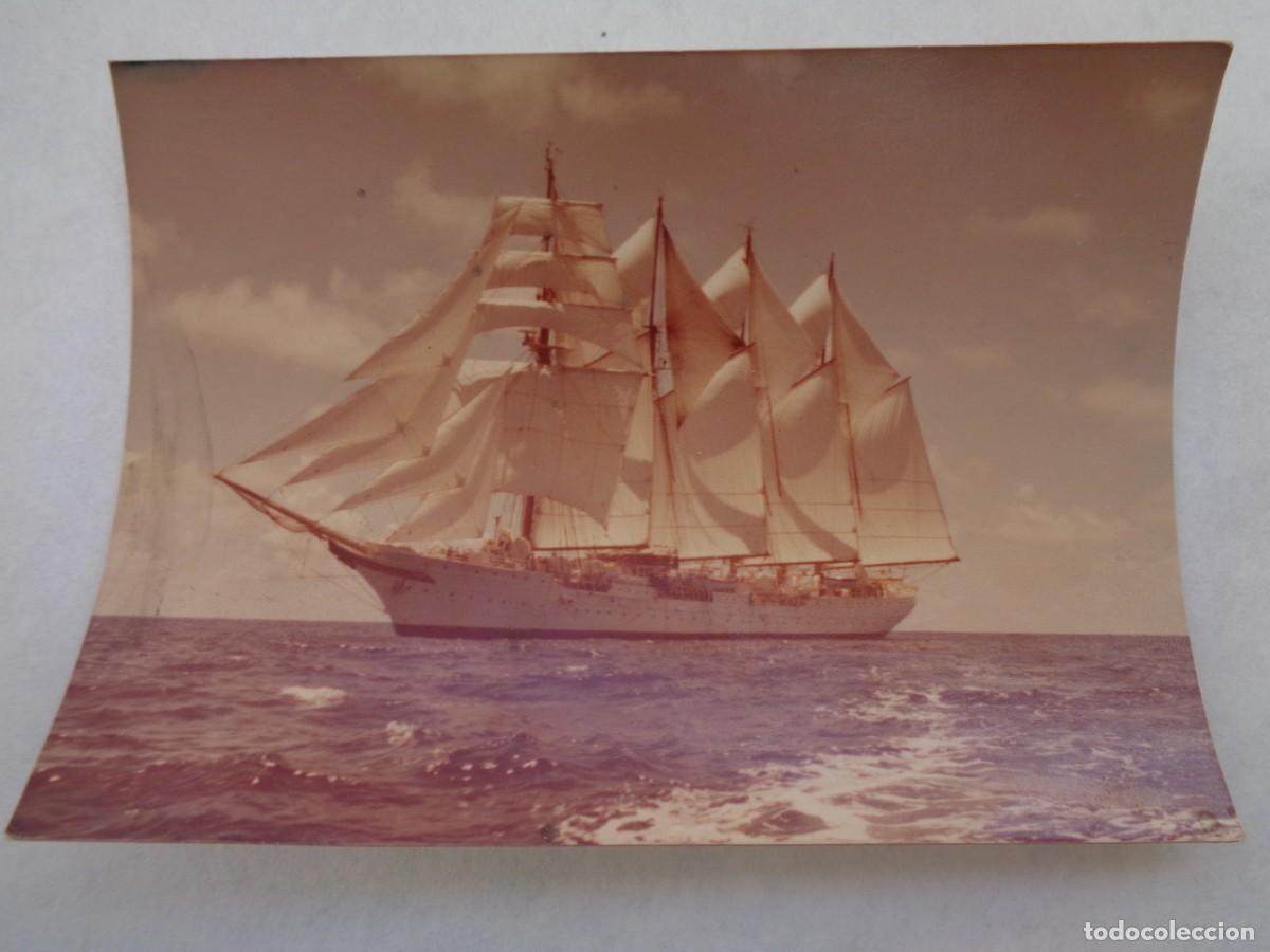 Alte Fotografie: FOTO DEL BUQUE ESCUELA JUAN SEBASTIAN ELCANO EN ALTA MAR. SAN FERNANDO