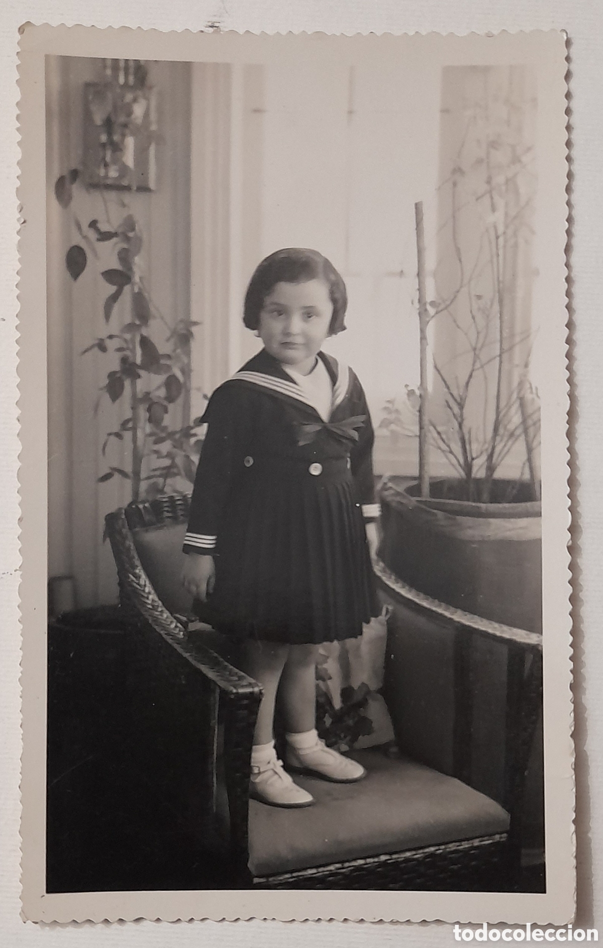 Alte Fotografie: USHUAIA - TIERRA DE FUEGO (Argentina) foto de ni&ntilde;a. Hacia 1939