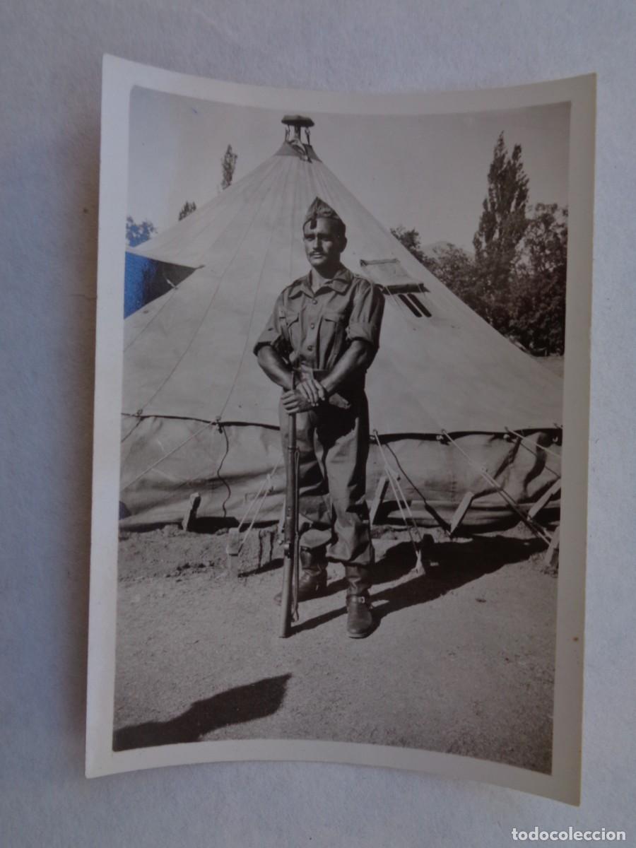 Antique Photography: FOTO DE MILITAR POSANDO ANTE UNA TIENDA DE CAMPA&Ntilde;A