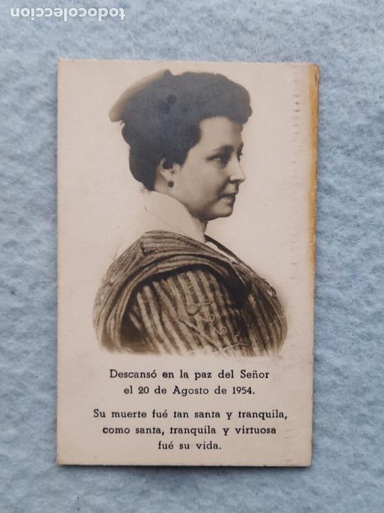 Fotograf&iacute;a antigua: Fotograf&iacute;a Antigua Recordatorio F&uacute;nebre. A&ntilde;o 1954.