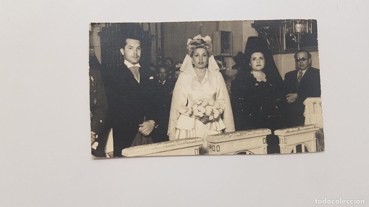Fotograf&iacute;a antigua: FOTOGRAFIA DE BODA, MADRINA CON MANTILLA. 12 X 7 CM