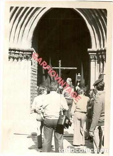 Antique Photography: SEMANA SANTA SEVILLA, ANTIGUA FOTOGRAFIA, SALIDA HERMANDAD LOS JAVIERES, 88X126MM