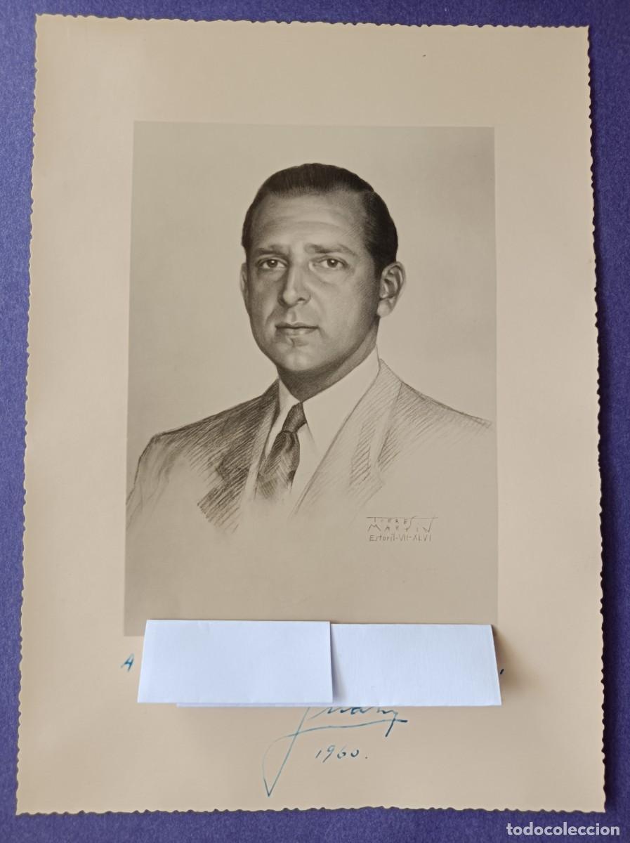 Fotograf&iacute;a antigua: FOTOGRAF&Iacute;A RETRATO CON FIRMA AUT&Oacute;GRAFO Y DEDICATORIA JUAN DE BORB&Oacute;N 1960