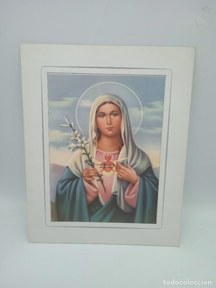 Alte Fotografie: FOTOGRAFIA RELIGIOSA. IMAGEN SAGRADO CORAZON DE MARIA.