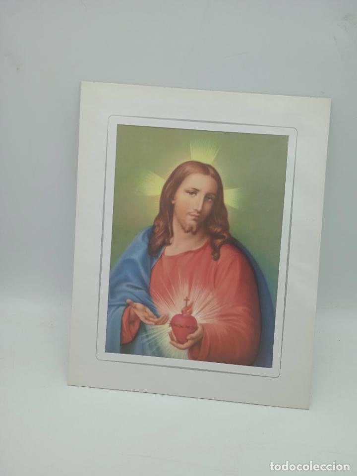 Fotografia antiga: FOTOGRAFIA RELIGIOSA. IMAGEN p&ntilde;&ntilde;&ntilde;&ntilde;&ntilde;&ntilde; CORAZON DE JESUS.