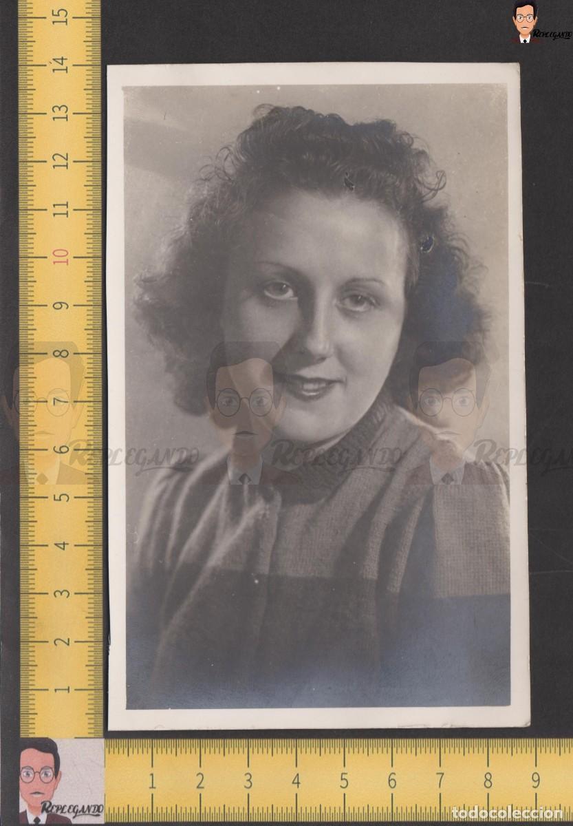 Fotografia antica: RETRATO GUAPA CHICA JOVEN SONRIENDO - FOTO ANTIGUA ESTUDIO A&Ntilde;OS 50 - MUJER ESPA&Ntilde;A