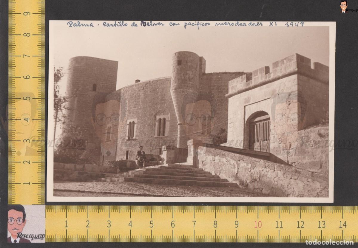 Alte Fotografie: VISTA CASTILLO DE BELLVER PALMA MALLORCA / FOTO ANTIGUA A&Ntilde;O 1949 ISLAS BALEARES