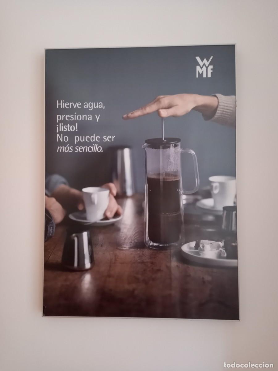 Fotograf&iacute;a antigua: FOTO DE WMF ENMARCADA EN ALUMINIO PLATA MATE Y CRISTAL PROTECTOR MATE. 70X50 CM.