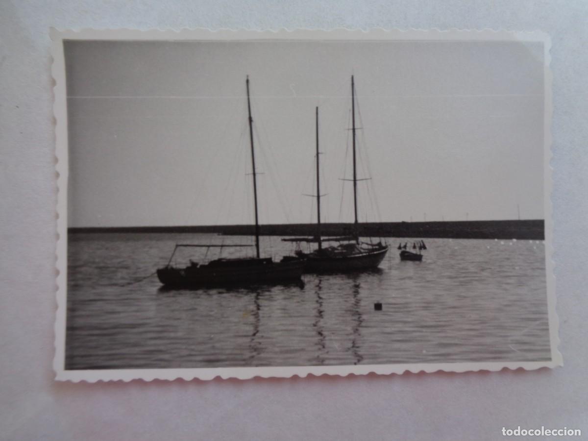 Photographie ancienne: FOTO DE BARCAS EN EL MAR AL ATARDECER