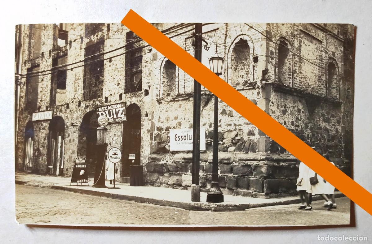 Antique Photography: Antigua fotograf&iacute;a. Estaci&oacute;n de servicio. Gasolinera. Publicidad Mobiloil. Panam&aacute;. A&ntilde;os 30.