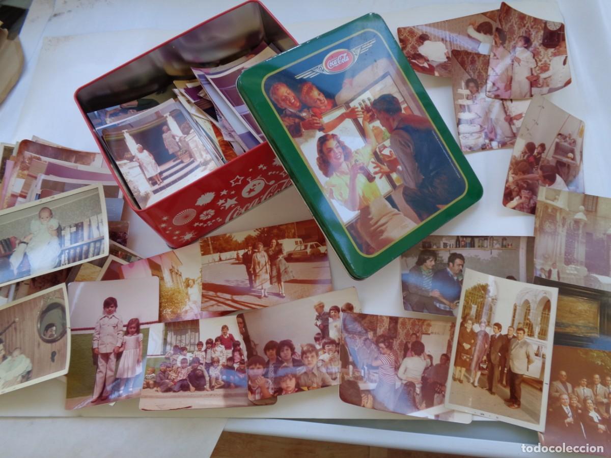 Fotograf&iacute;a antigua: LOTE DE 300 FOTOGRAFIAS A COLOR EN UNA CAJA COCA COLA DE METAL ESPECIAL NAVIDAD