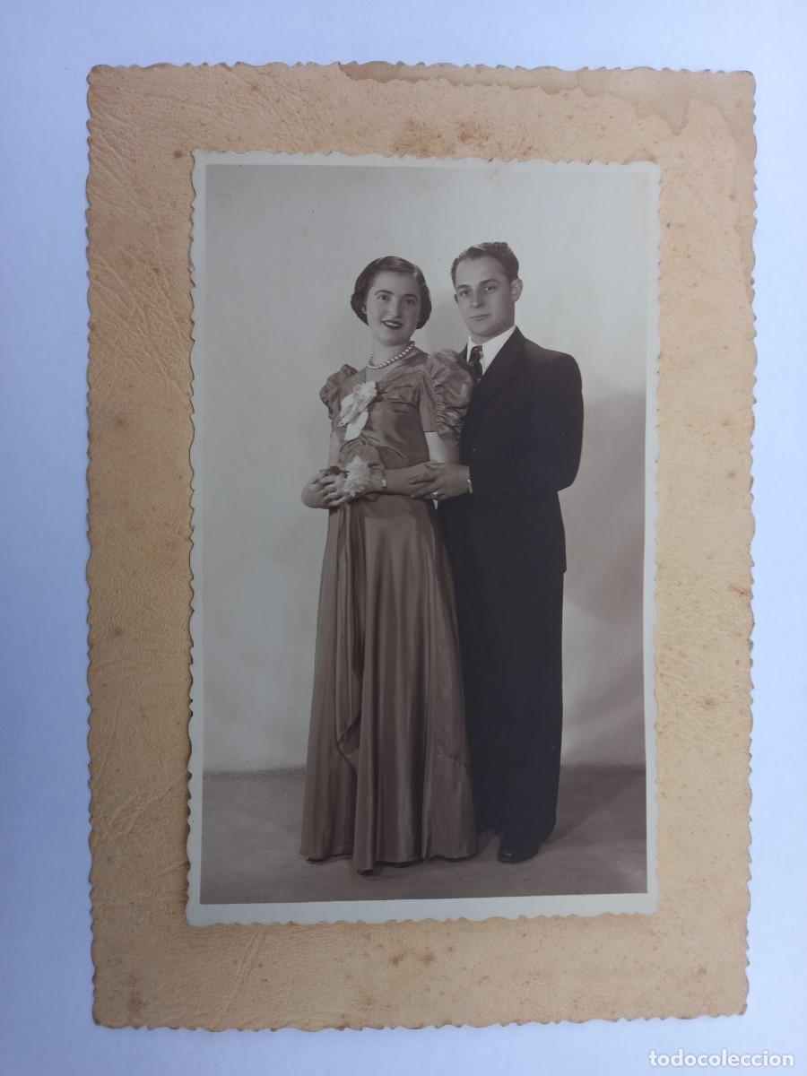 Alte Fotografie: PAREJA DE RECIEN CASADOS. JUST MARRIED COUPLE. COUPLE JUSTE MARI&Eacute;