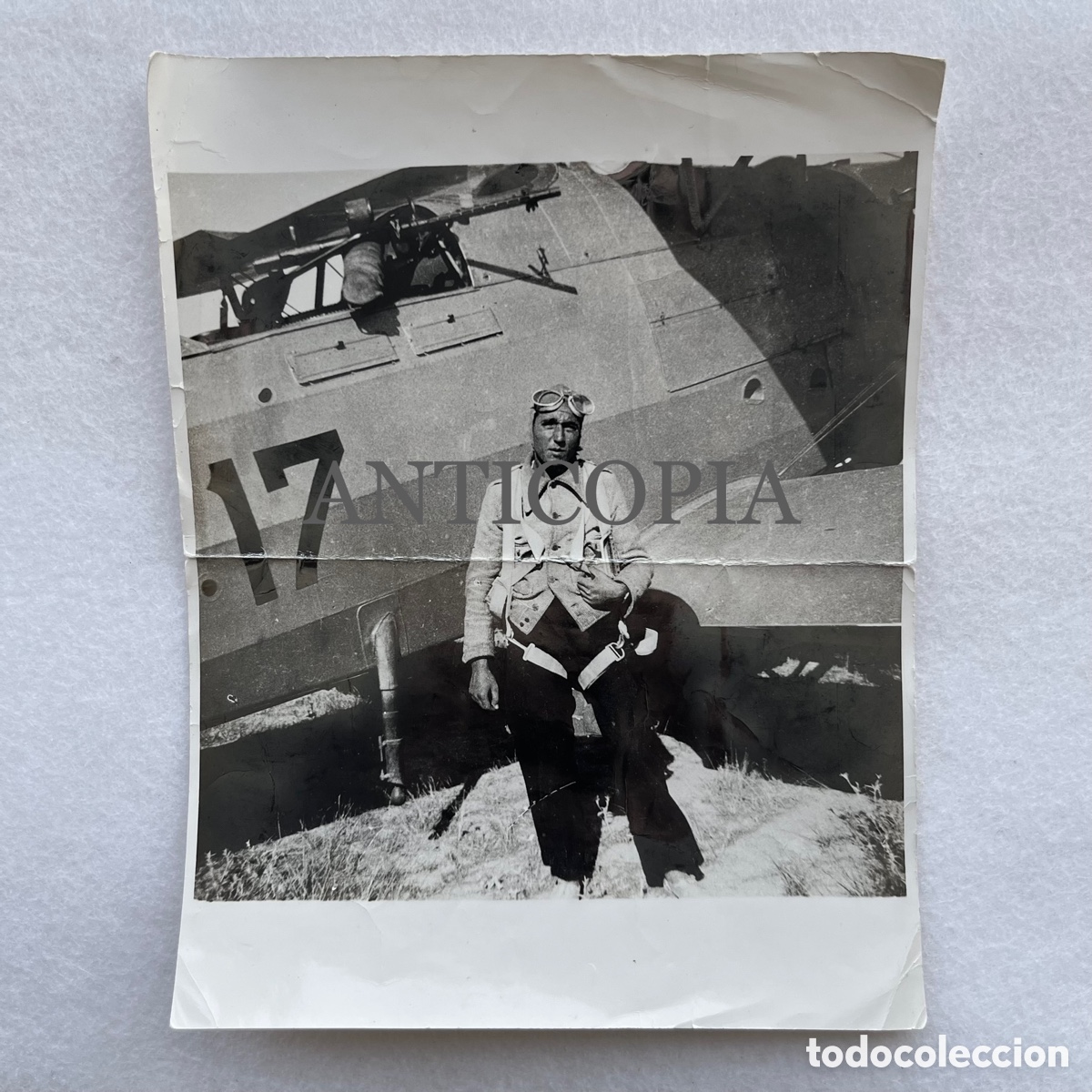 Fotograf&iacute;a antigua: ANTIGUA FOTOGRAF&Iacute;A MILITAR - AVI&Oacute;N / AVIONETA / AVIACI&Oacute;N / AVIADOR / PILOTO