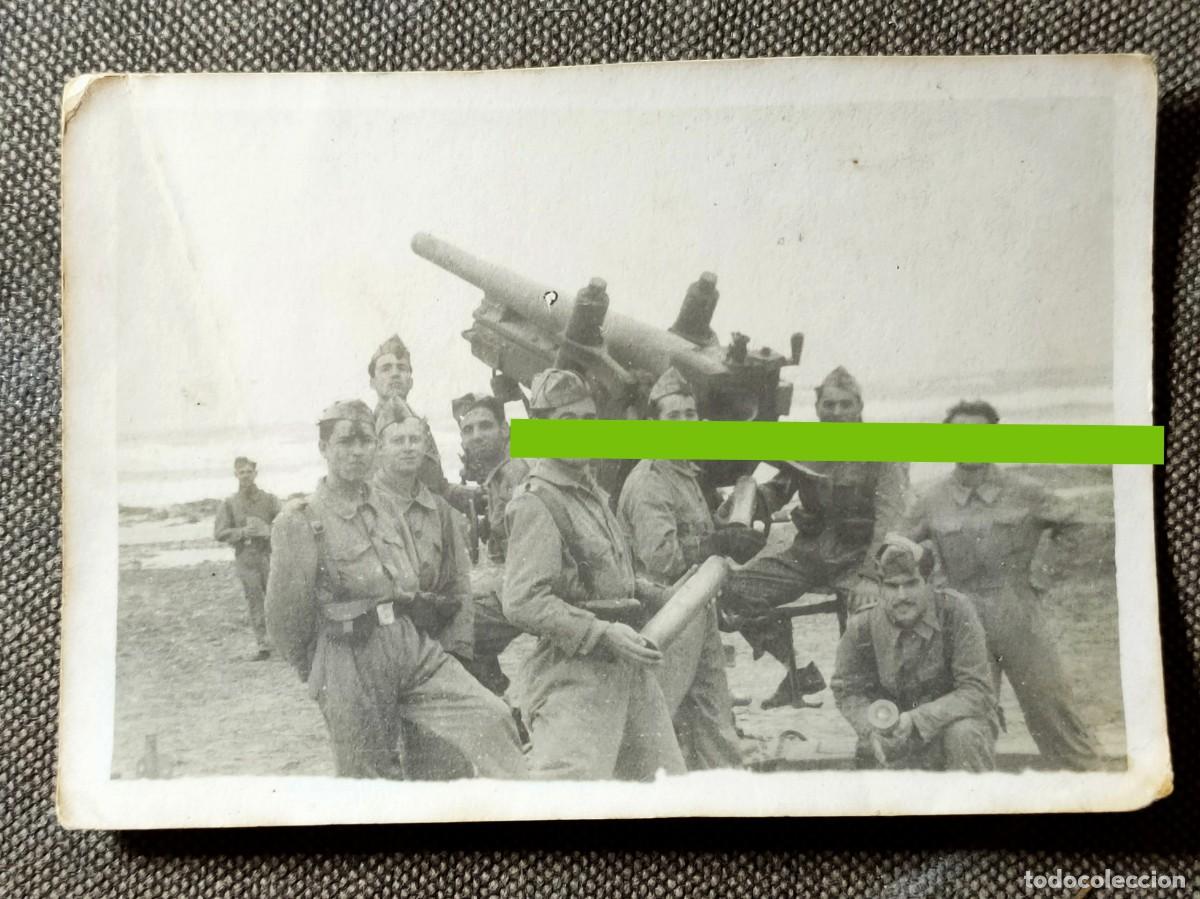 Antique Photography: Antigua fotograf&iacute;a militar. Militares. Artiller&iacute;a. Ca&ntilde;&oacute;n antia&eacute;reo. Alicante. A&ntilde;os 30/40.