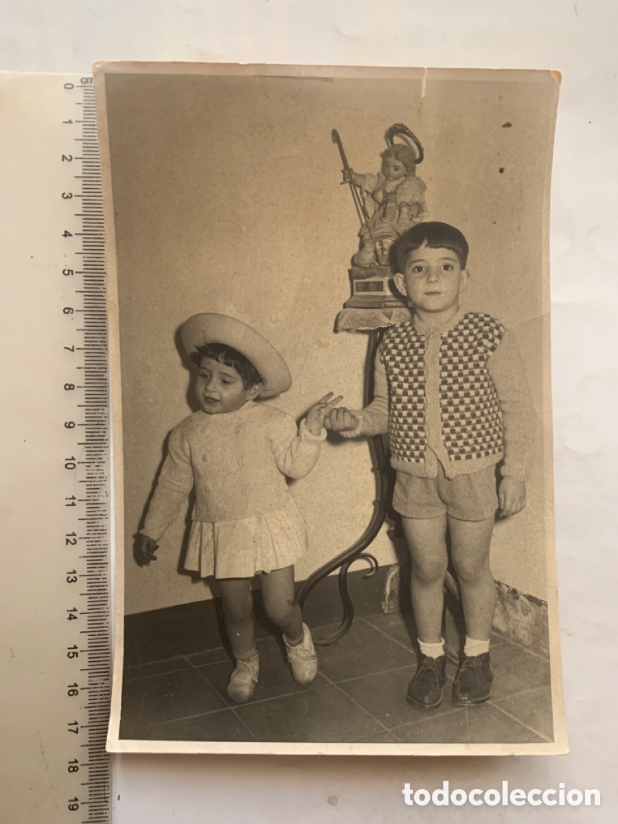 Fotograf&iacute;a antigua: FOTO. DOS HERMANITOS JUNTO AL NI&Ntilde;O JES&Uacute;S. FOT&Oacute;GRAFO?.