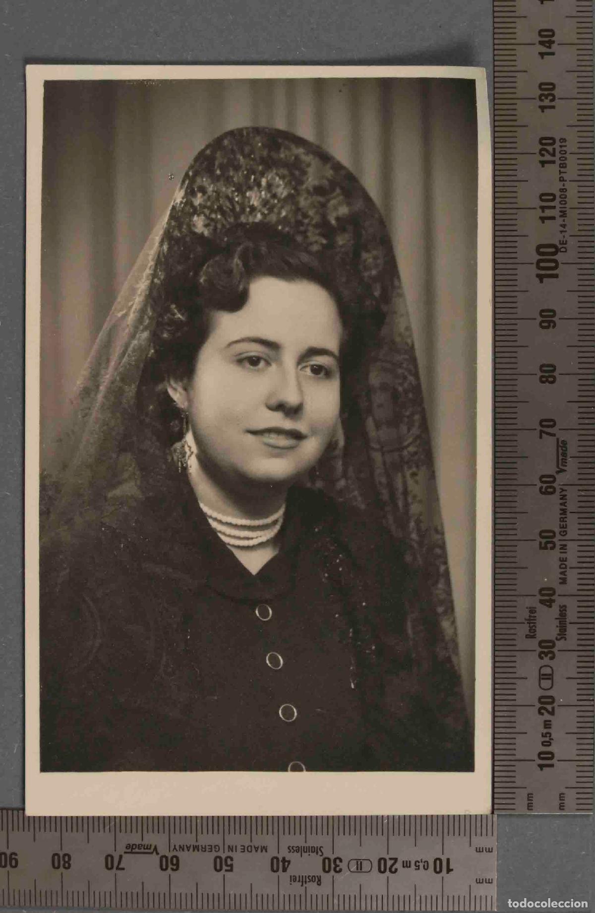 Alte Fotografie: FOTOGRAFIA. MUJER CON MANTILLA