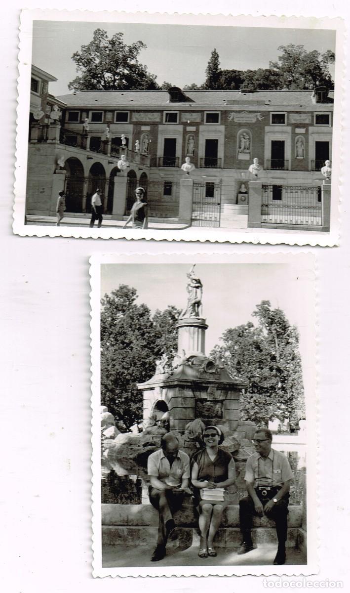 Fotografia antiga: 1968 2 foto b/n ARANJUEZ &rdquo;Fuente de H&eacute;rcules y Anteo&rdquo; y &rdquo;Casa del Labrador&rdquo;