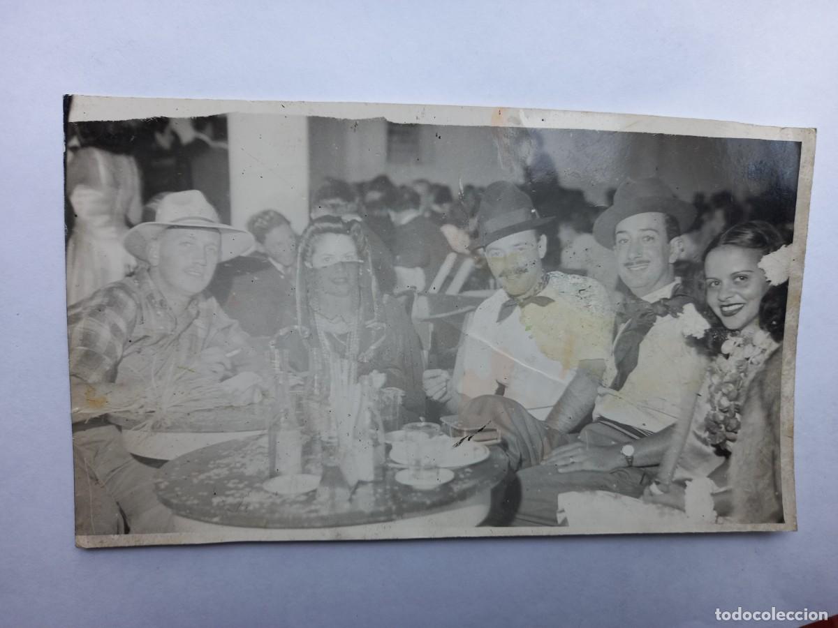 Photographie ancienne: FIESTA CARNAVAL. CARNIVAL PARTY. F&Ecirc;TE DE CARNAVAL. MIRAMAR 1942