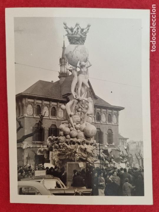 Fotografia antiga: ANTIGUA FOTO DE FALLA DE VALENCIA PLAZA DEL MERCADO CENTRAL ORIGINAL FF13
