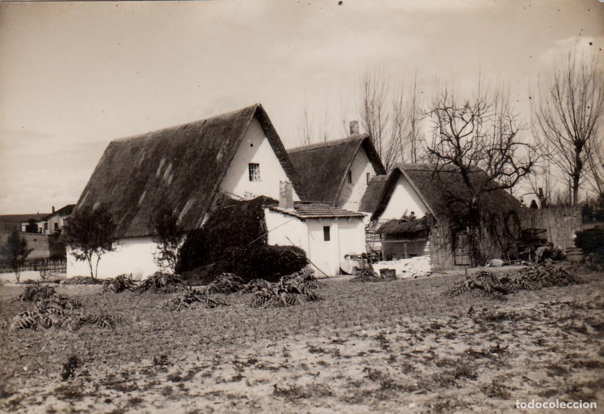 Fotograf&iacute;a antigua: Huerta valenciana. Grupo de barracas. A&ntilde;os 20-30? q aa