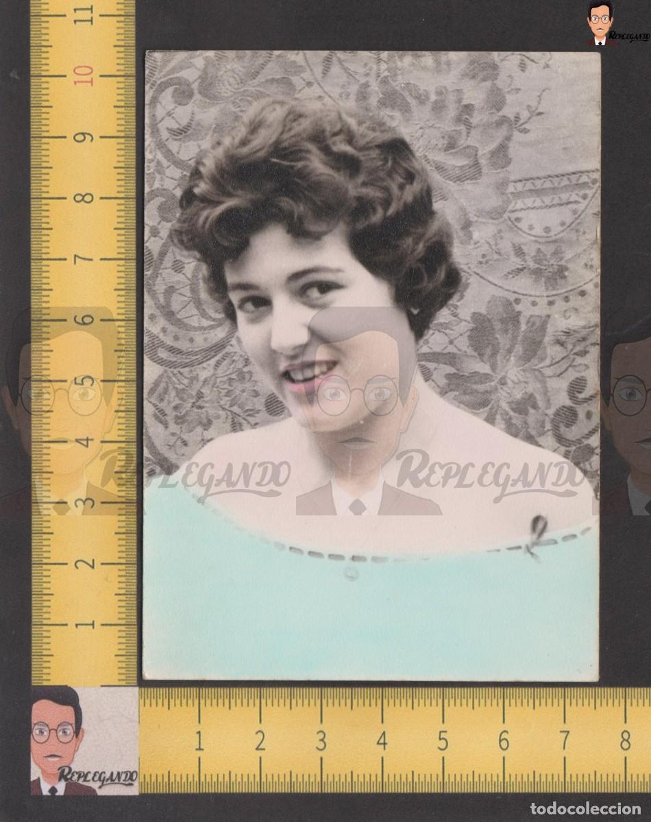 Fotograf&iacute;a antigua: RETRATO BELLA CHICA JOVEN PELO CORTO - FOTO ANTIGUA ESTUDIO COLOREADA A&Ntilde;OS 30 - MUJER GUAPA