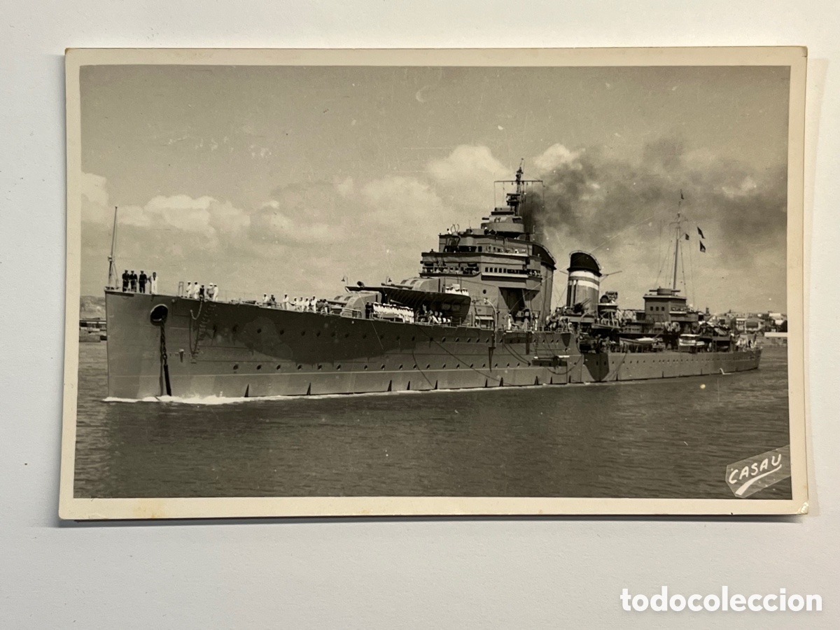 Antique Photography: FOTOGRAF&Iacute;A Crucero Miguel de Cervantes. Marina de Guerra. Armada Espa&ntilde;ola. FOTO CASA&Uacute; CARTAGENA