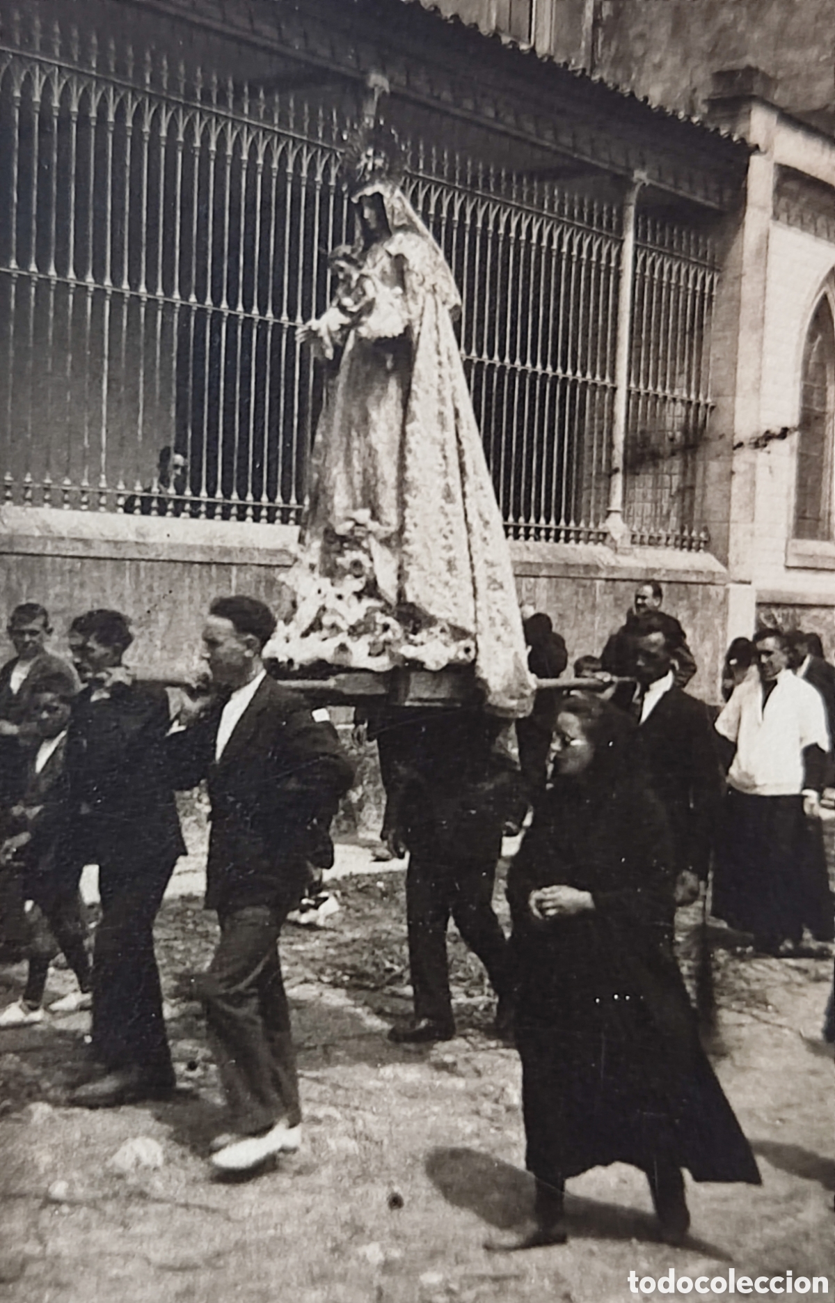 Fotograf&iacute;a antigua: TERRES DE L'EBRE FOTOGRAF&Iacute;A PROCESI&Oacute;N VIRGEN DE LA ALDEA 1923