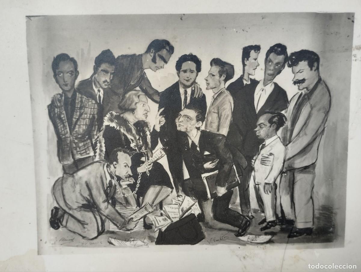 Photographie ancienne: Genial fotograf&iacute;a antigua de caricaturas. Firmado Cillero Dolz, F. Planelles..