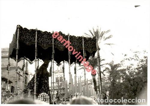 Fotograf&iacute;a antigua: SEMANA SANTA SEVILLA, ANTIGUA FOTOGRAFIA PALIO VIRGEN DE LA AMARGURA, 88X125MM