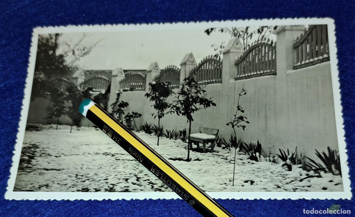 Antique Photography: ELDA ( Alicante ) - CHALET DE PUIGCERVER - EN LA NEVADA DE 1926 - FOTOGRAF&Iacute;A ORIGINAL