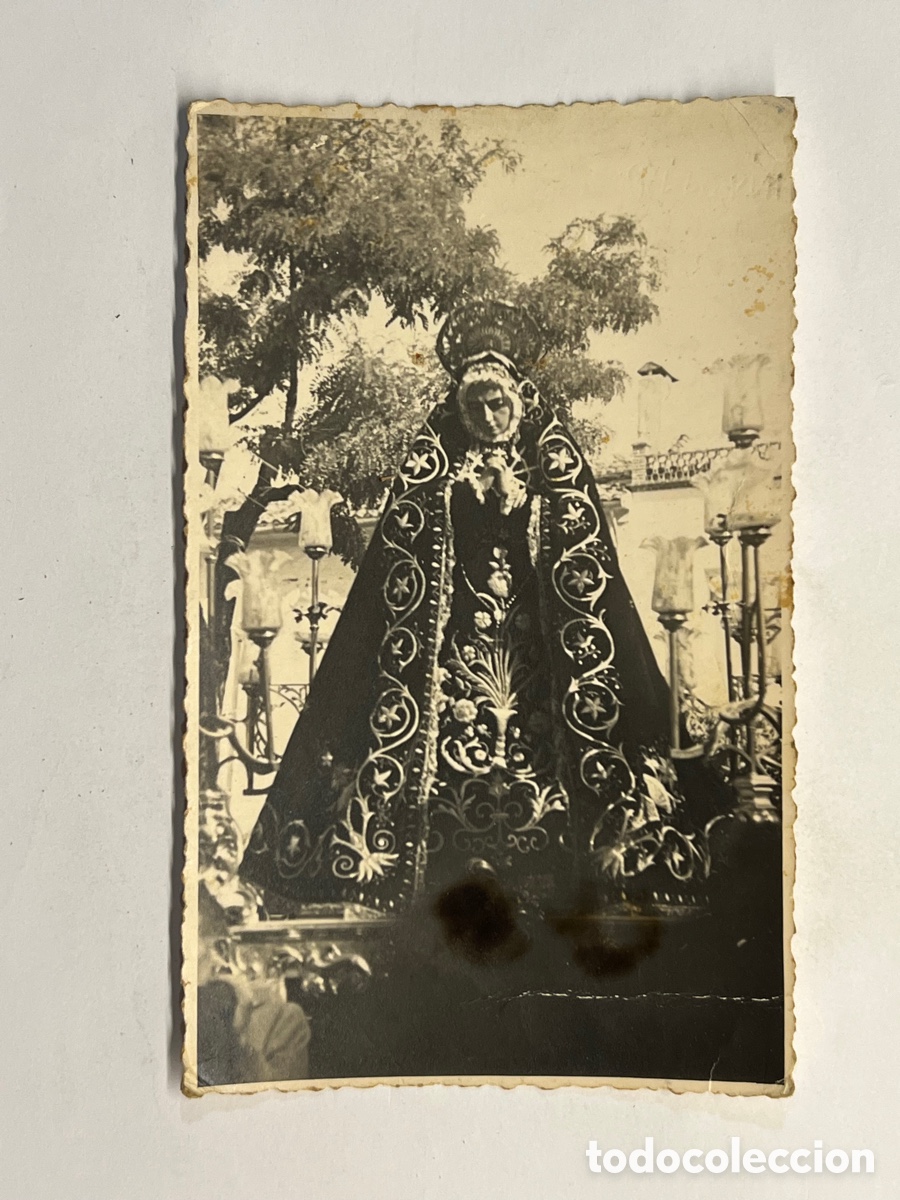 Fotograf&iacute;a antigua: NUESTRA SE&Ntilde;ORA LA VIRGEN DE LOS DOLORES.. Postal fotogr&aacute;fica (h.1920?) deslucido el reverso