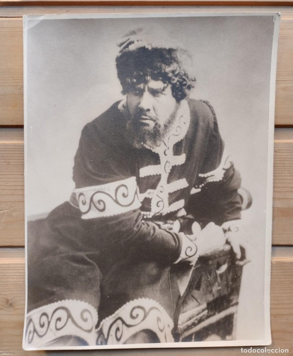 Fotografia antiga: Fotograf&iacute;a antigua del cantante de &oacute;pera Teodor Chaliapine. Sello de Francisco X. Rafols