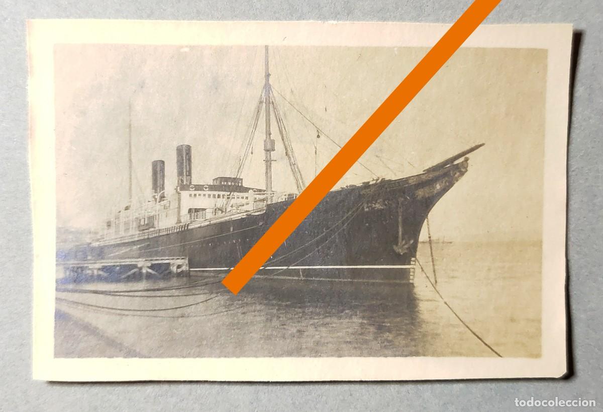 Antique Photography: Antigua fotograf&iacute;a. Barco buque Alfonso XIII. Puerto de Santander. Cantabria. A&ntilde;os 20.