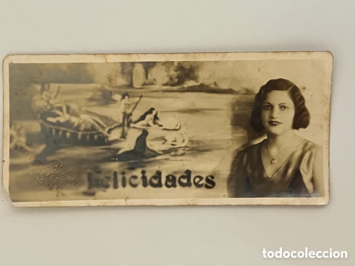 Fotografia antica: LA HABANA, Marte y Belona.. Calle La Amistad&hellip; Fotograf&iacute;a M. L&oacute;pez.. La joven Carmina.. (h.1945?)