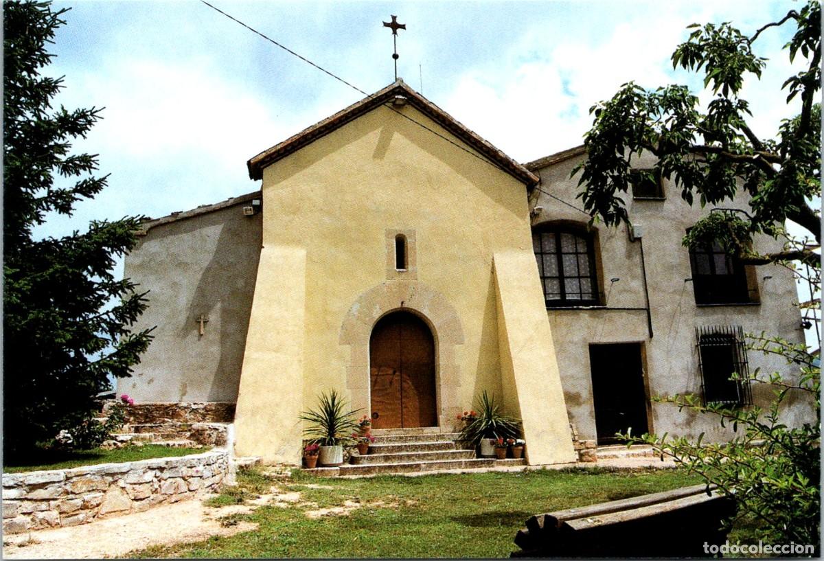 Fotograf&iacute;a antigua: Santa Maria de Miralles - Esgl&eacute;sia de Sant Rom&agrave; - Reverso: Escudo del municipio - 141x95mm