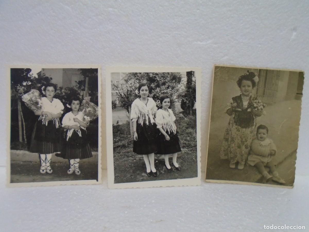 Fotograf&iacute;a antigua: HELLIN(ALBACETE) LOTE DE 3 FOTOS A&Ntilde;OS 40-50. TRAJES REGIONALES NI&Ntilde;AS.