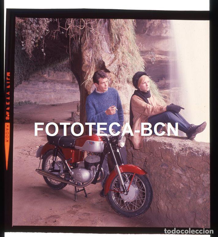 Antique Photography: NEGATIVO PUBLICITARIO COLOR MOTO MOTOCICLETA ROVENA A&Ntilde;OS 60