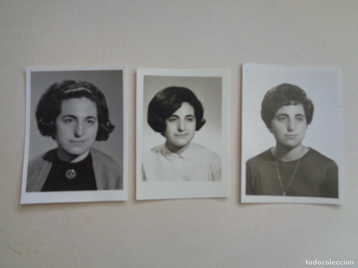 Fotografia antiga: LOTE DE 3 FOTOS DE CARNET DE LA MISMA MUJER . ALICANTE A&Ntilde;OS 60