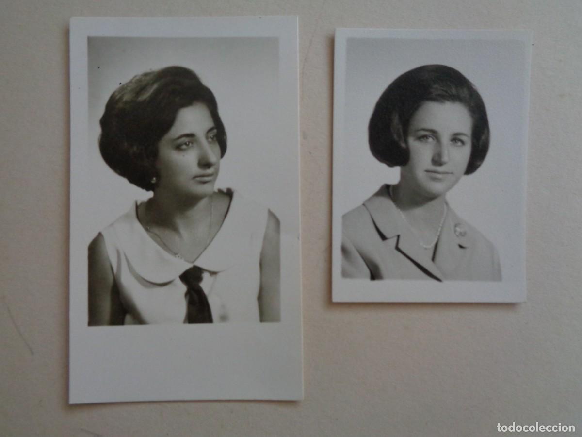 Antique Photography: LOTE DE 2 FOTOS DE CARNET DE LA MISMA MUJER . TOLOSA A&Ntilde;OS 60
