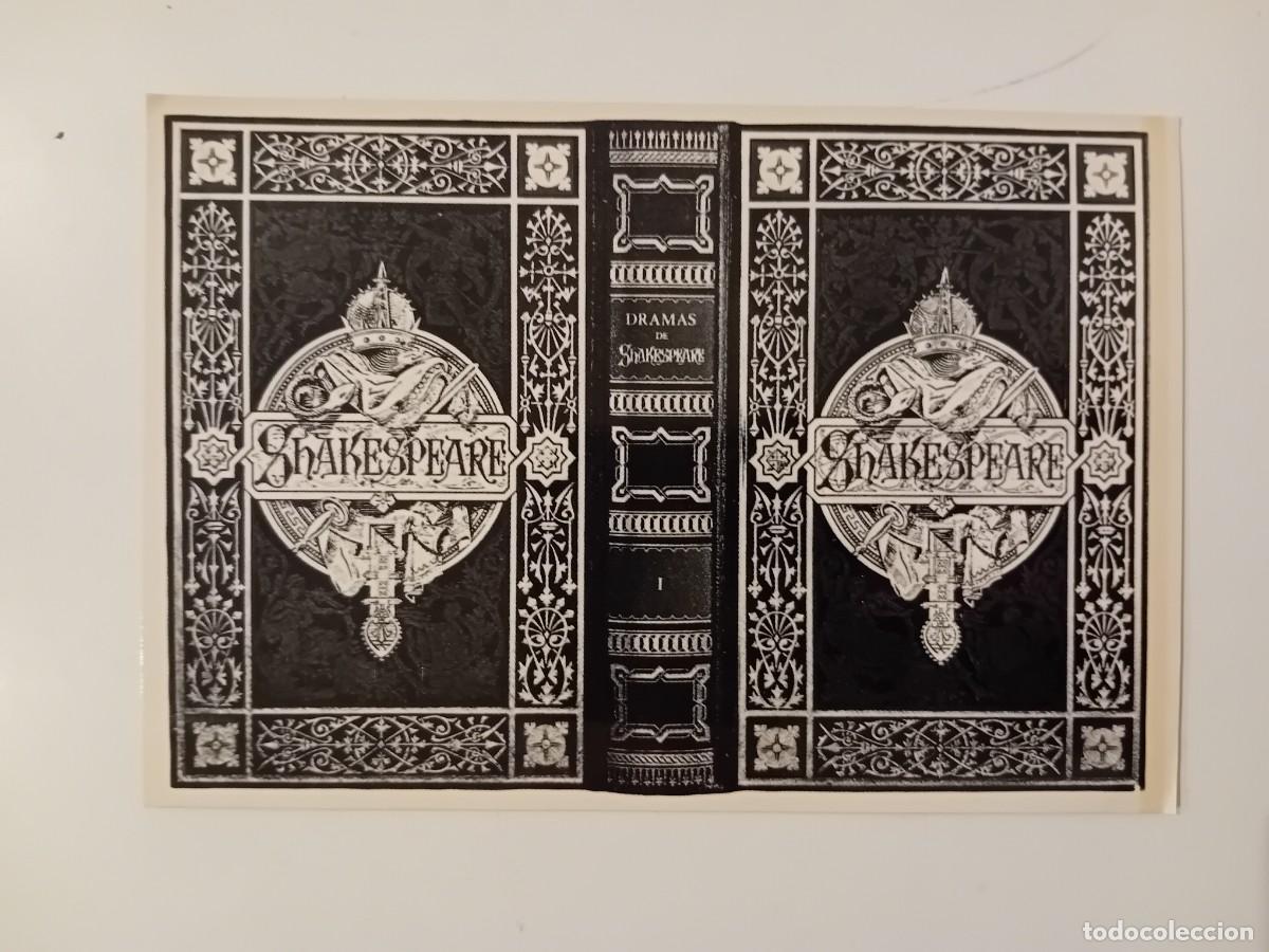 Fotograf&iacute;a antigua: FOTO ENCUADERNACI&Oacute;N LIBRO DRAMAS DE SHAKESPEARE. 14 X 9.5 CM