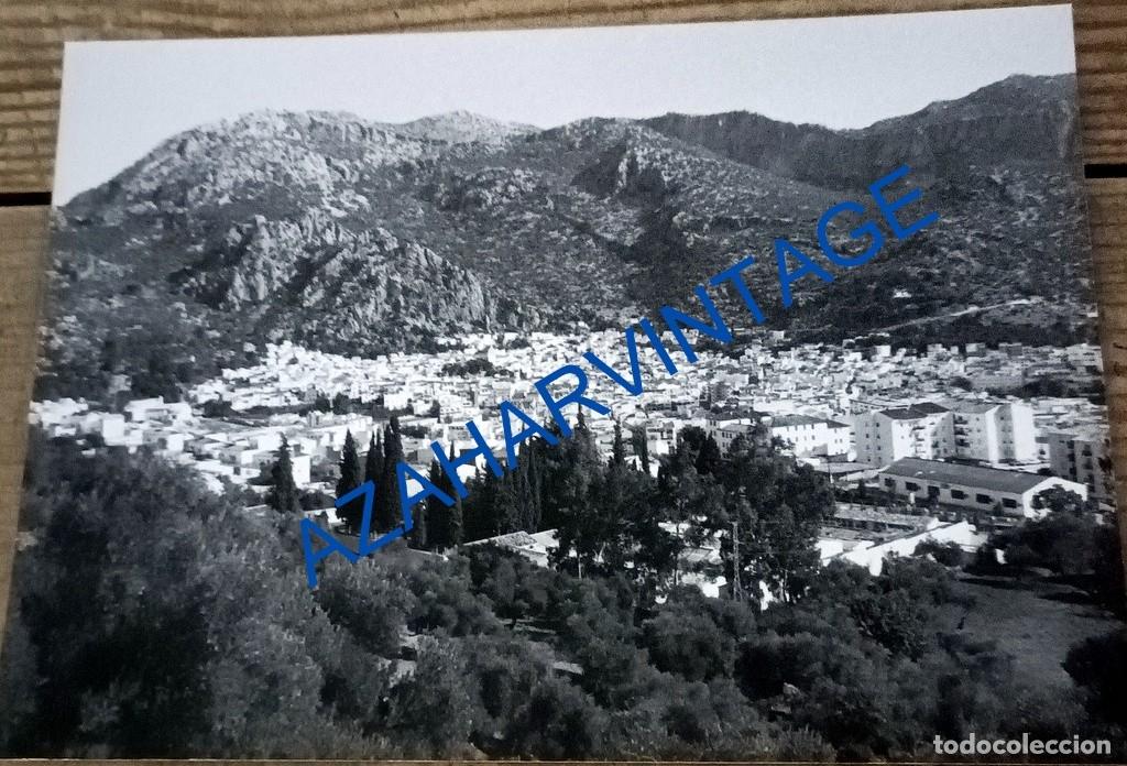 Fotografia antica: UBRIQUE, CADIZ, ANTIGUA FOTOGRAFIA, VISTA DE LA POBLACION, 178X128MM