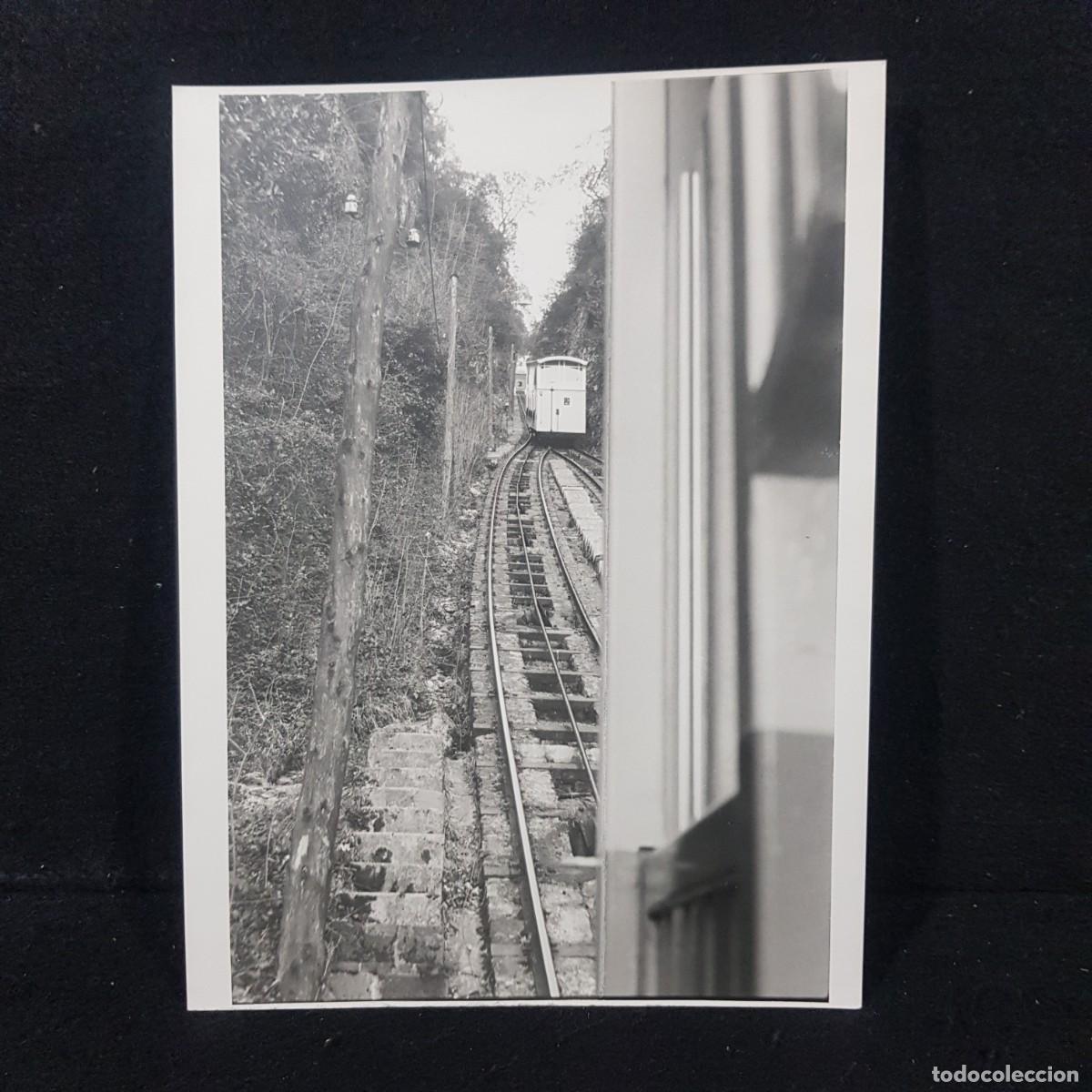 Fotograf&iacute;a antigua: ANTIGUA FOTO BLANCO Y NEGRO - ANTIGUAS VIAS DE FUNICULAR - 18X24 Cm / 22