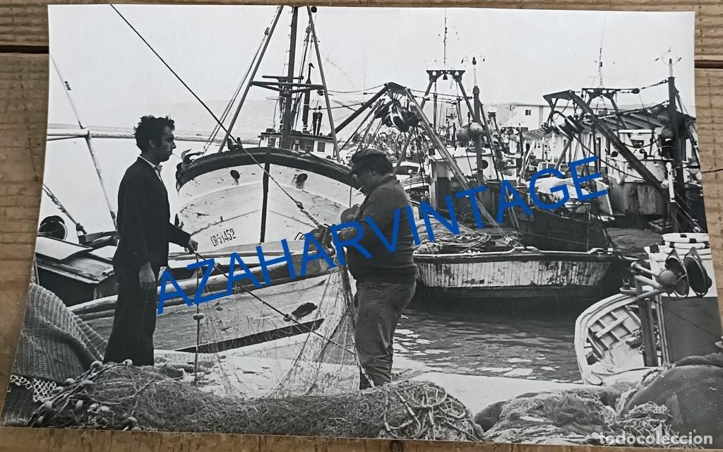 Alte Fotografie: BARBATE, CADIZ, 1984, AMARRE DE LA FLOTA PESQUERA, 178X128MM